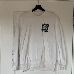 Zara White Crewneck Men's Sweater